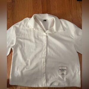 SHEIN White Casual Button Down Shirt